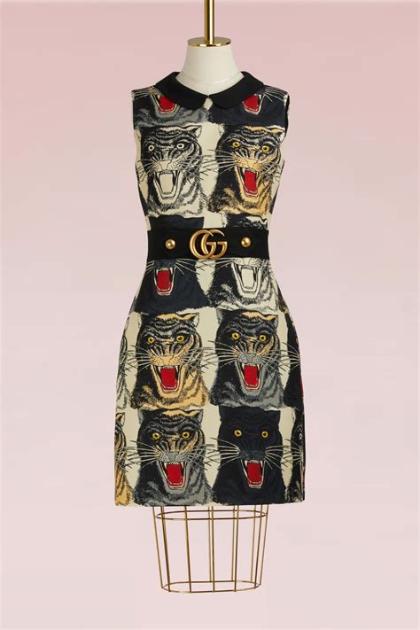 gucci cat print dress